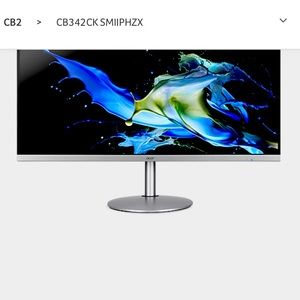 ACER 34” Widescreen, frameless monitor w/speakers